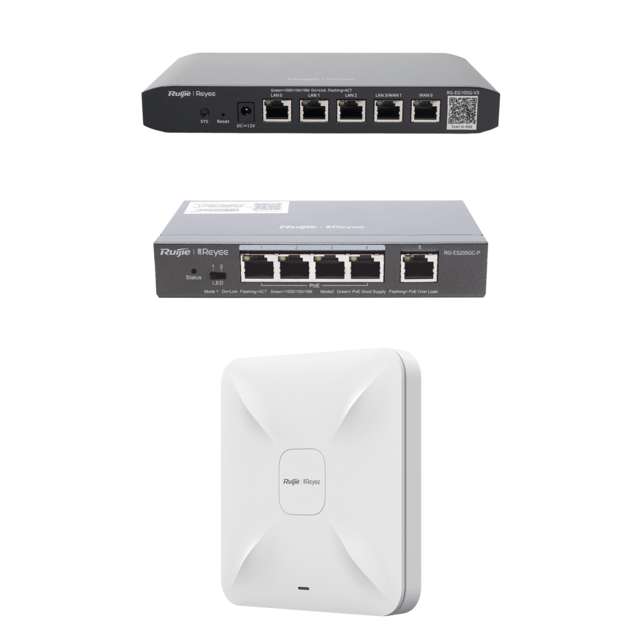 RG-DEMO-CCTV-W5 Equipos Ruijie DEMO Ideal para Probar Integraciones de Redes y WiFi 5 con CCTV