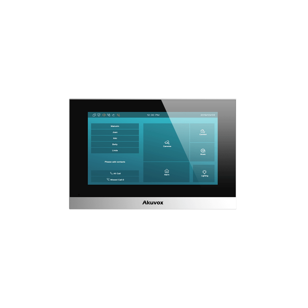 C313WB Monitor Color Negro Linux / Pantalla Touch de 7 Pulgadas / SIP / POE / WIFI / Compatible con Frentes de Calle Akuvox