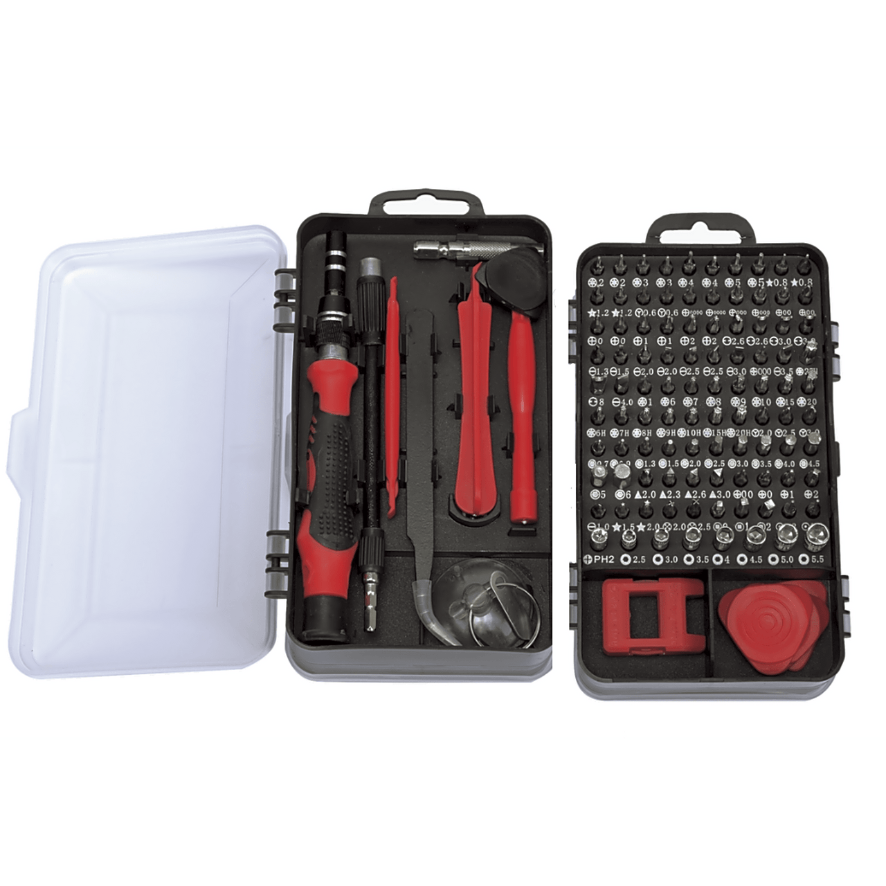 PST-H020-04 Juego de Reparación de Pantallas o Dispositivos Electrónicos de Uso Fino con 115 piezas con Estuche de Almacenaje.