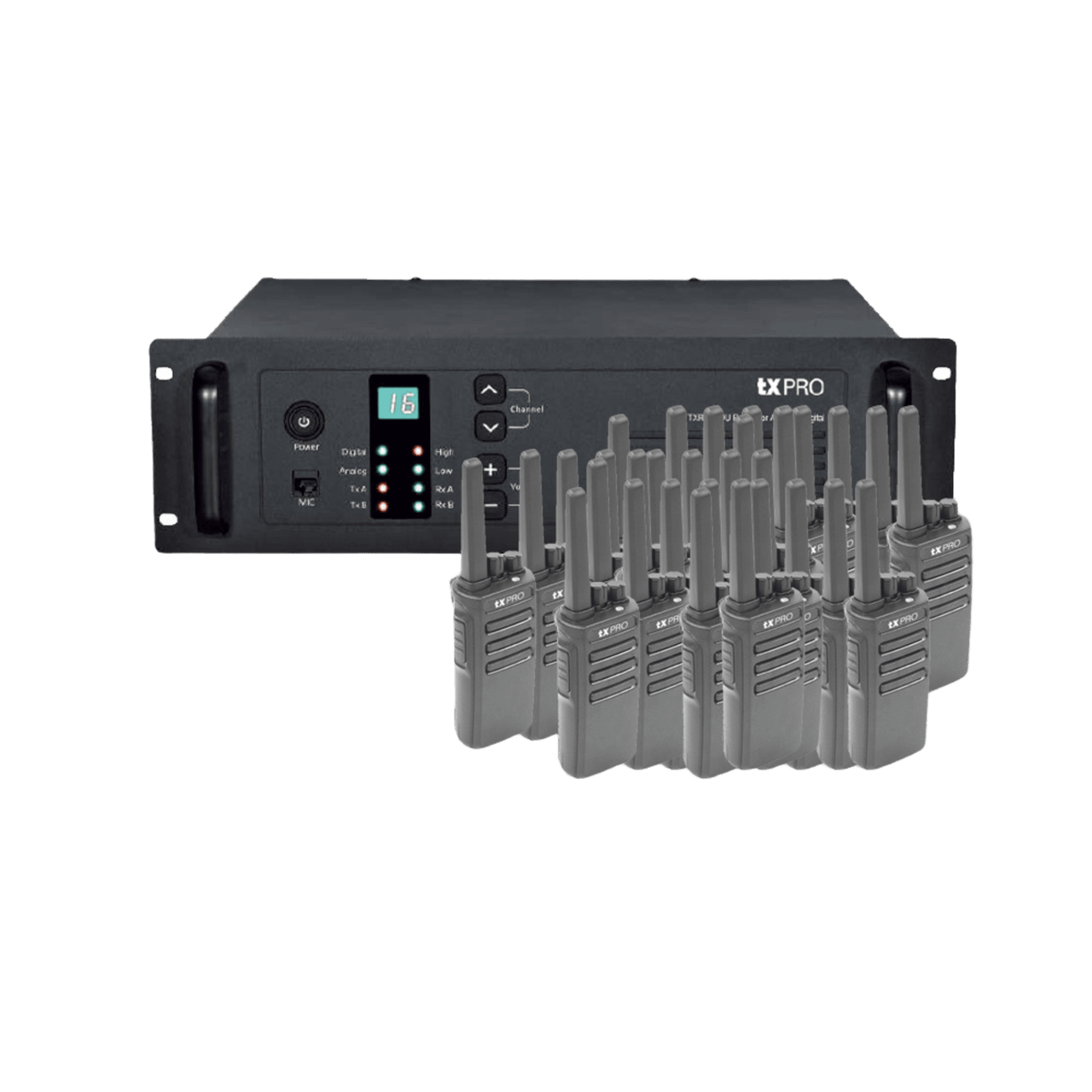 PAK-REP-500 PAQUETE DE REPETIDOR TXR8500V Y 40 RADIOS TX500