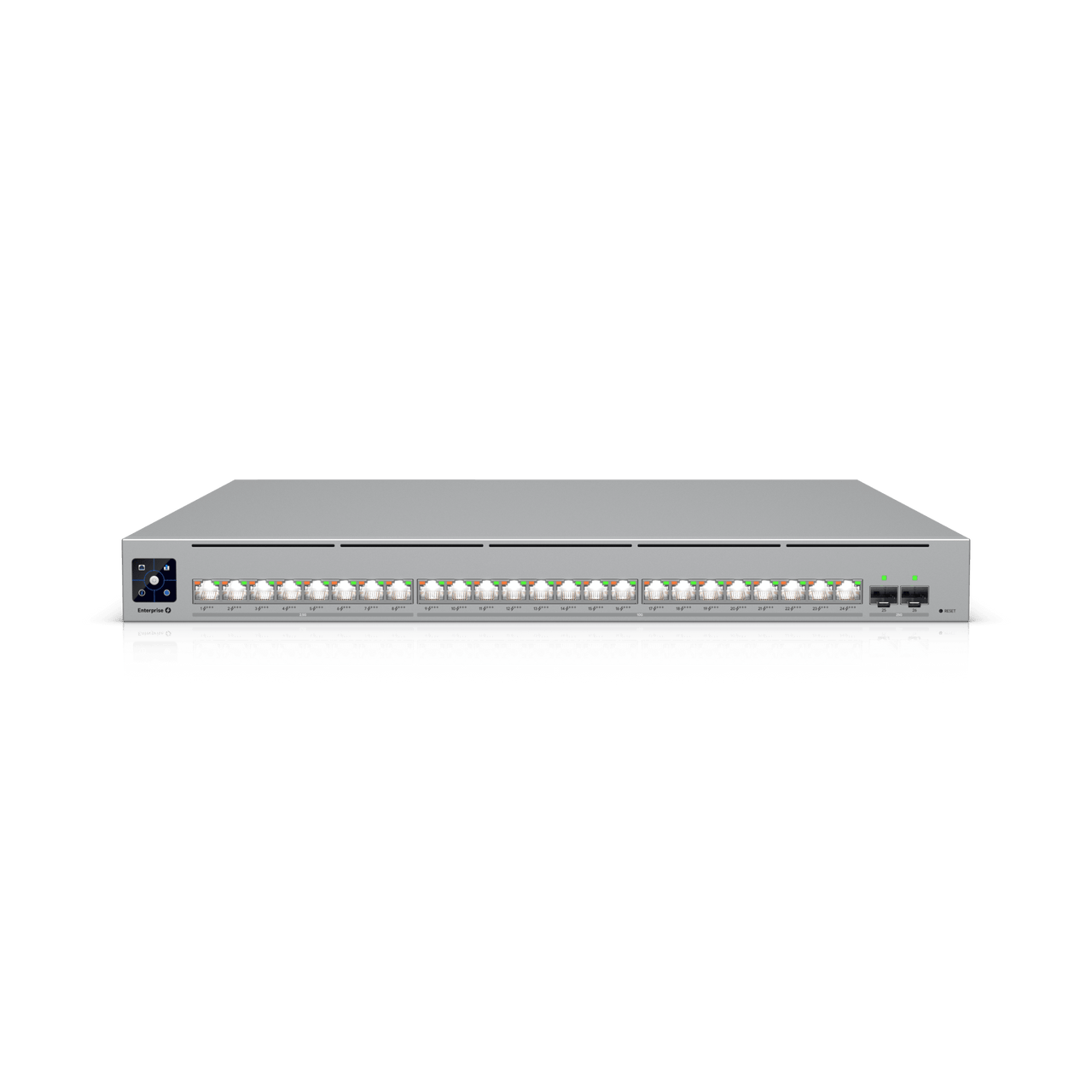 ECS-24-POE Enterprise Campus 24 PoE, Switch Empresarial Etherlighting? PoE+++ Capa 3 de 24 Puertos (16 x 10 GbE y 8 x 2.5 GbE)  y 2 Puertos SFP28 de 25 G de Alta Disponibilidad
