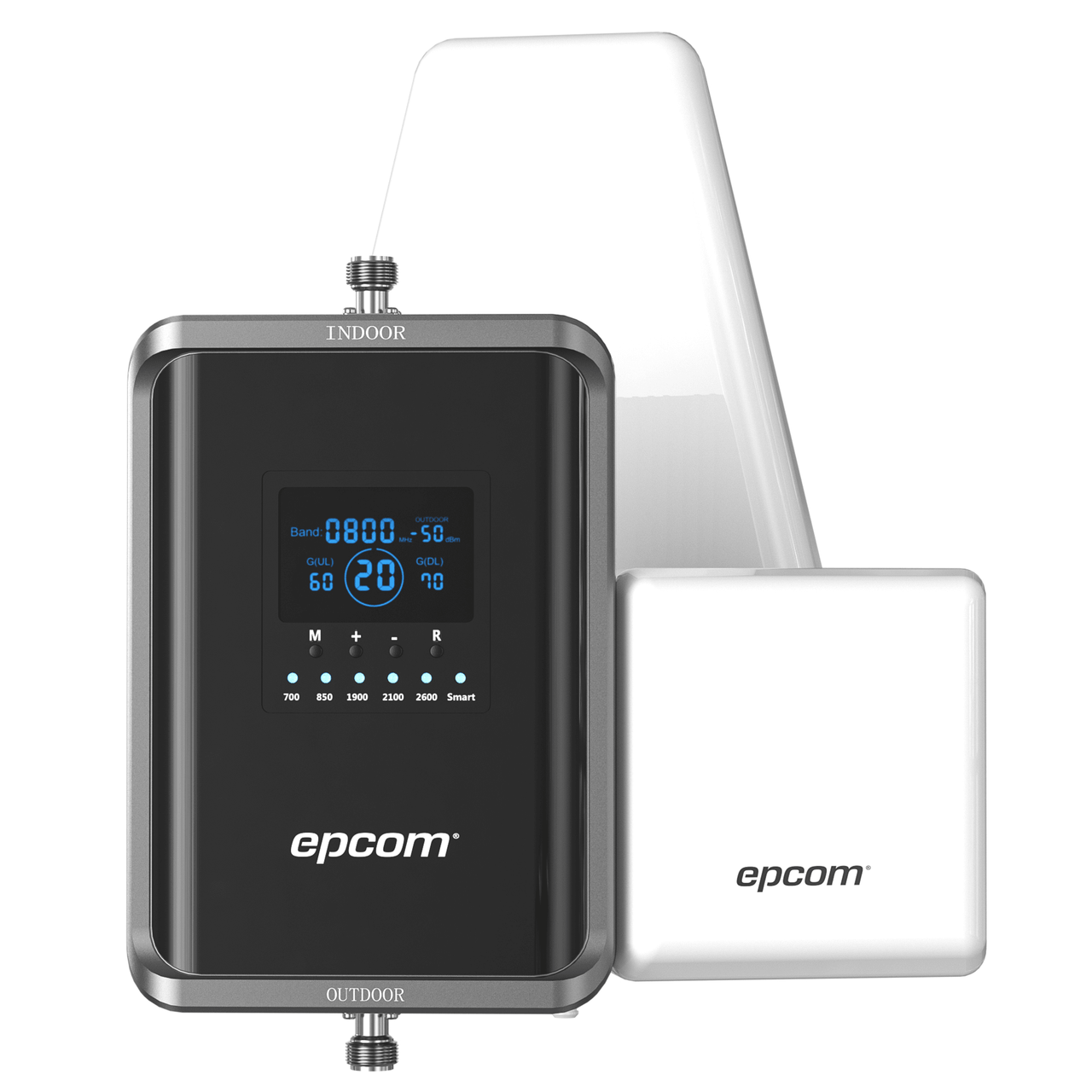 EP-5G-PBS-V2 Kit Amplificador de Señal Celular 2G, 3G, 4G y 5G / Mejora llamadas convencionales y VoLTE / Amplifica señal de TELCEL, AT&T, MOVISTAR, BAIT,DiRi y más / Cubre hasta 300 m² con una antena y hasta 600 m² con 2 antenas.