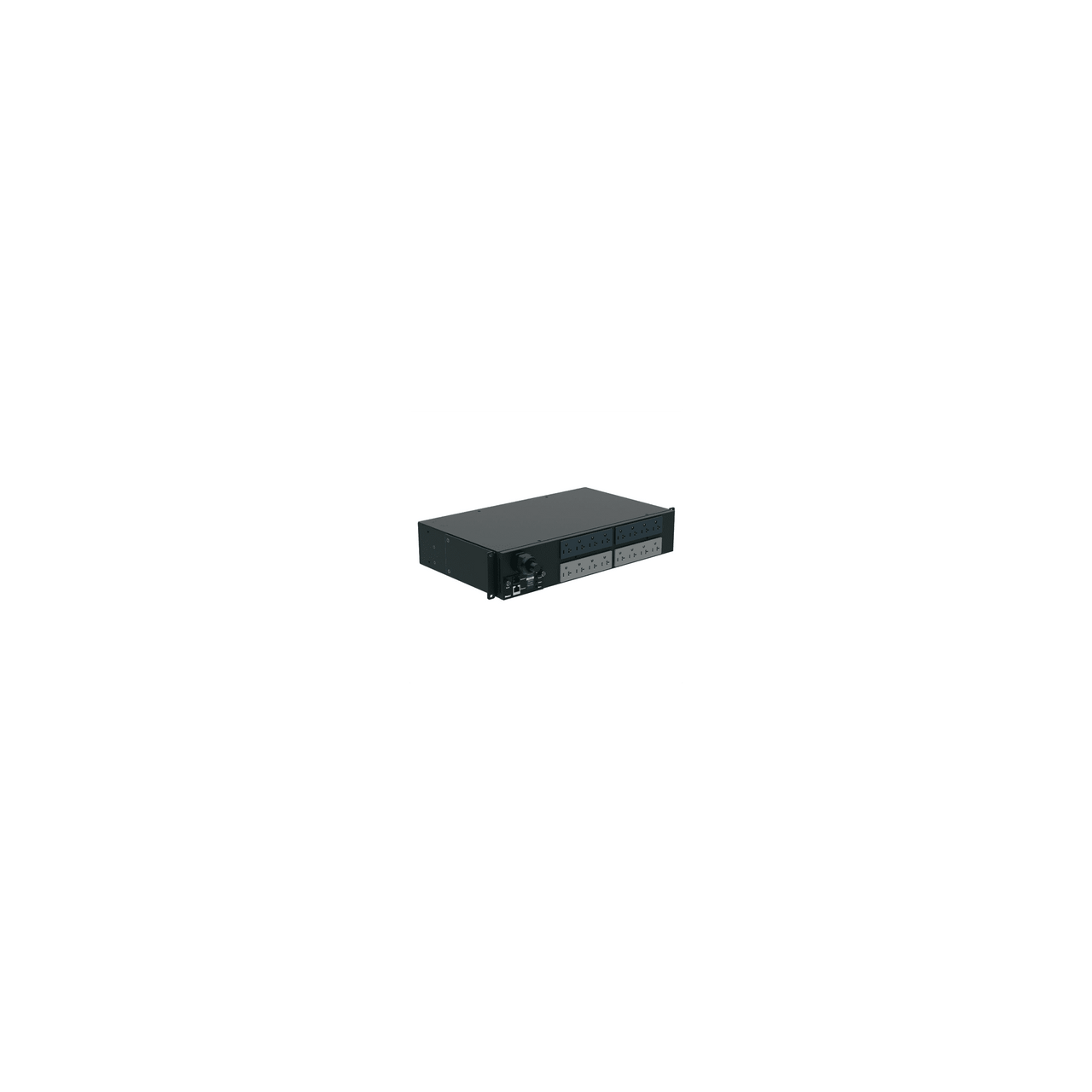 P16D12M PDU Monitoreable (MI) para Distribución de Energía, Enchufe de Entrada NEMA L5-30P, Con 16 Salidas 5-20R, Horizontal 19 in, 120 Vca, 30 Amp, 2 UR