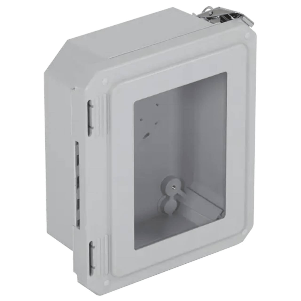 EF080604-W Caja Impermeable De Fibra De Vidrio, 8.77 (22.27cm) Alto x 6.77 (17.19cm) Ancho x 4.06 (10.31cm), Con Ventanilla, Listado UL/cUL, Hecho En EE.UU, Serie EnviroArmour®