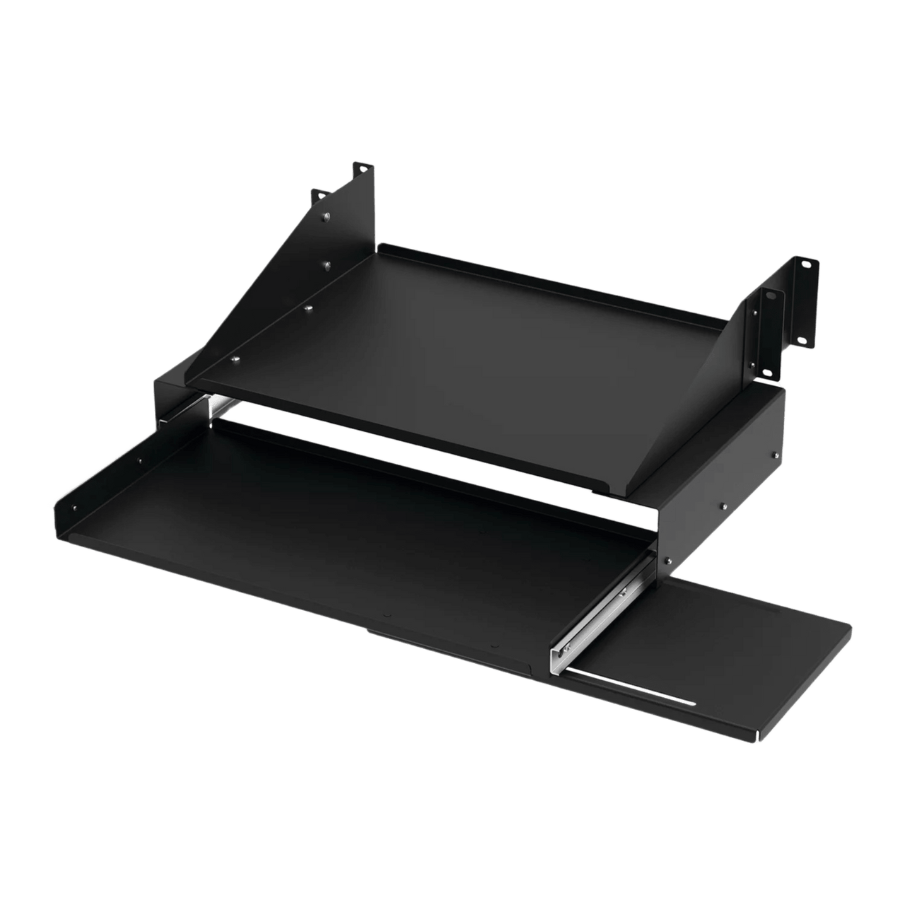 E19SKBM Charola Para Soportar Equipos en Rack de 19in, Con Bandeja Deslizable para Teclado y Mouse , Capacidad de 45.5 kg, 4 UR