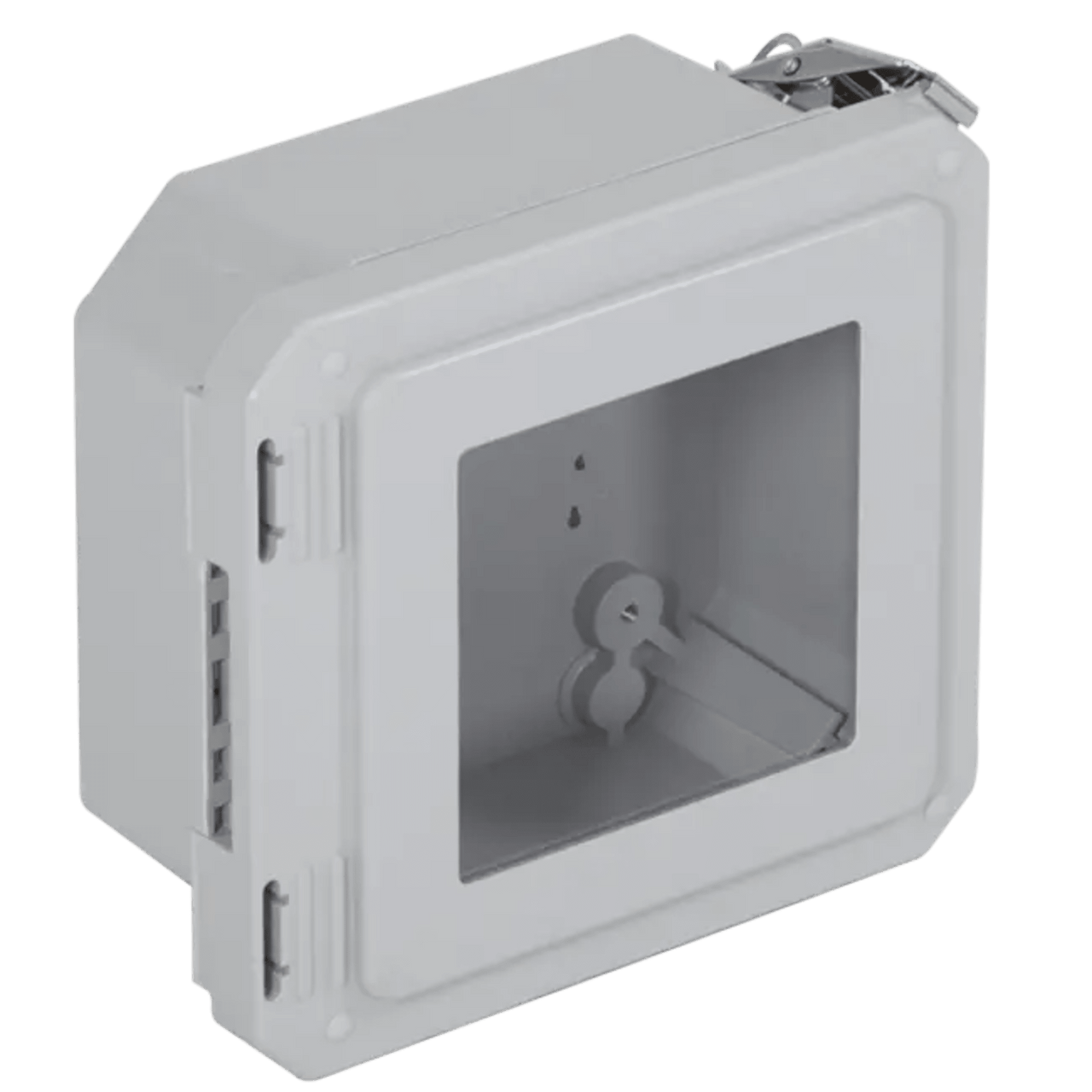 EF060604-W Caja Impermeable De Fibra De Vidrio, 6.77 (17.19cm) Alto x 6.77 (17.19cm) Ancho x 4.06 (10.31cm) Profundidad, Con Ventanilla, Listado UL/cUL, Hecho En EE.UU, Serie EnviroArmour®