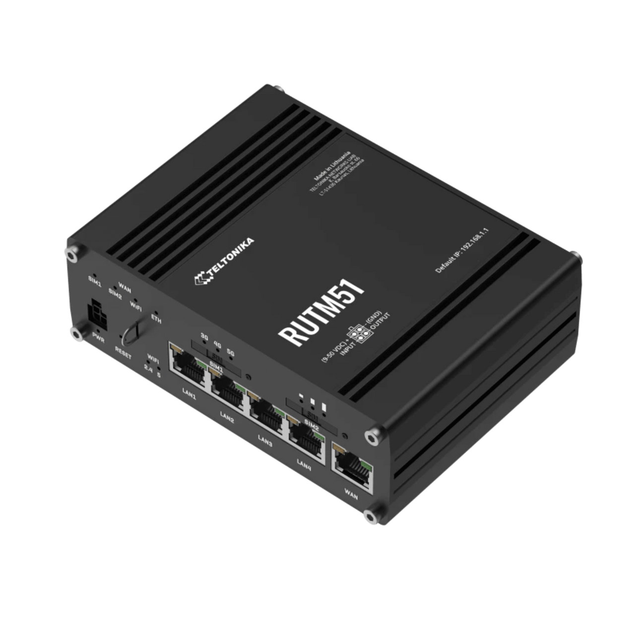 RUTM51 Router Industrial 5G LTE con 2 Ranuras SIM/ 5 Puertos Gigabit/ Wi-Fi con Doble Banda/ Soporta VPN Servidor-Cliente/ Compatible con RMS