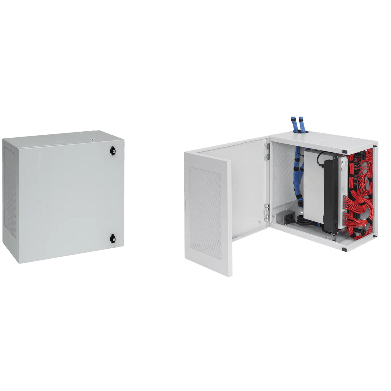 DBL482412G Gabinete de Montaje en Pared L-Box, 1219 x 610 x 313 mm, de Acero, 12 UR, Color Gris