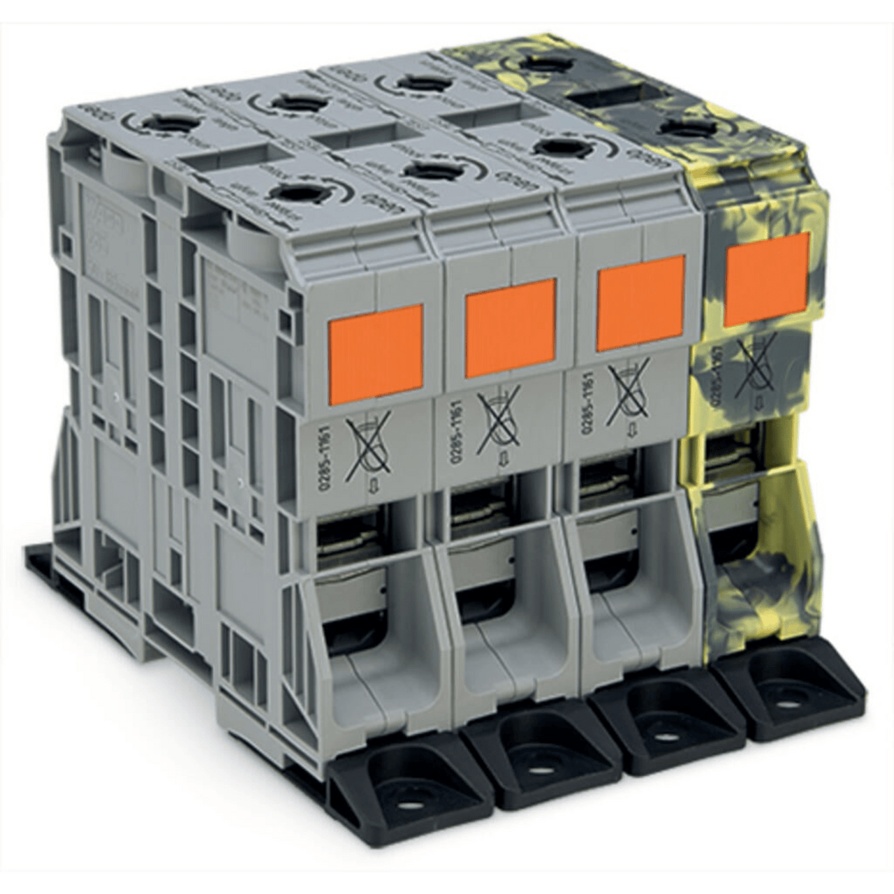 285-1165 Juego de Corriente Trifásica / Bornas para Corrientes Elevadas 185 mm² / POWER CAGE CLAMP / Multicolor / Con Bridas de Fijación / Cobre / 185 mm²