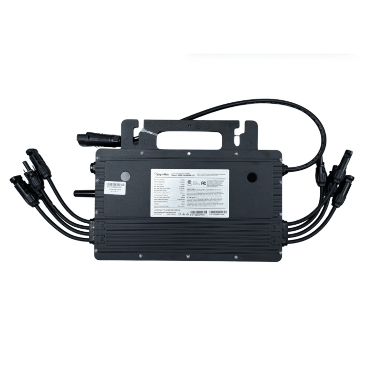 HMS2000DW4T Microinversor 2 Kw, WIFI,  220 Vca, para Interconexión a Red Eléctrica, IP67, Conexión para Cable Troncal, soporta oversizing a 4 Módulos de Hasta 670 W