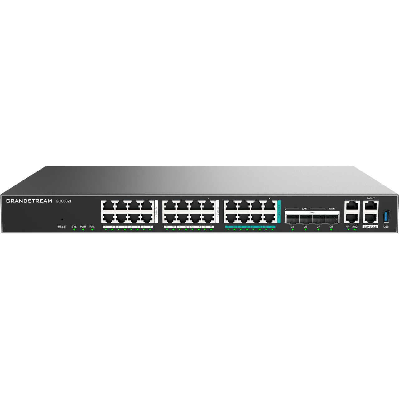 GCC6021 Dispositivo de Convergencia de Redes GCC6021 / Router VPN / Firewall de Próxima Generación / IP PBX / Switch de Red / 4 Puertos Gigabit Ethernet / 1 Puerto SFP+ 10 Gigabit / 1 Puerto 2.5 Gigabit / Gestión en la Nube GDMS / Montaje en