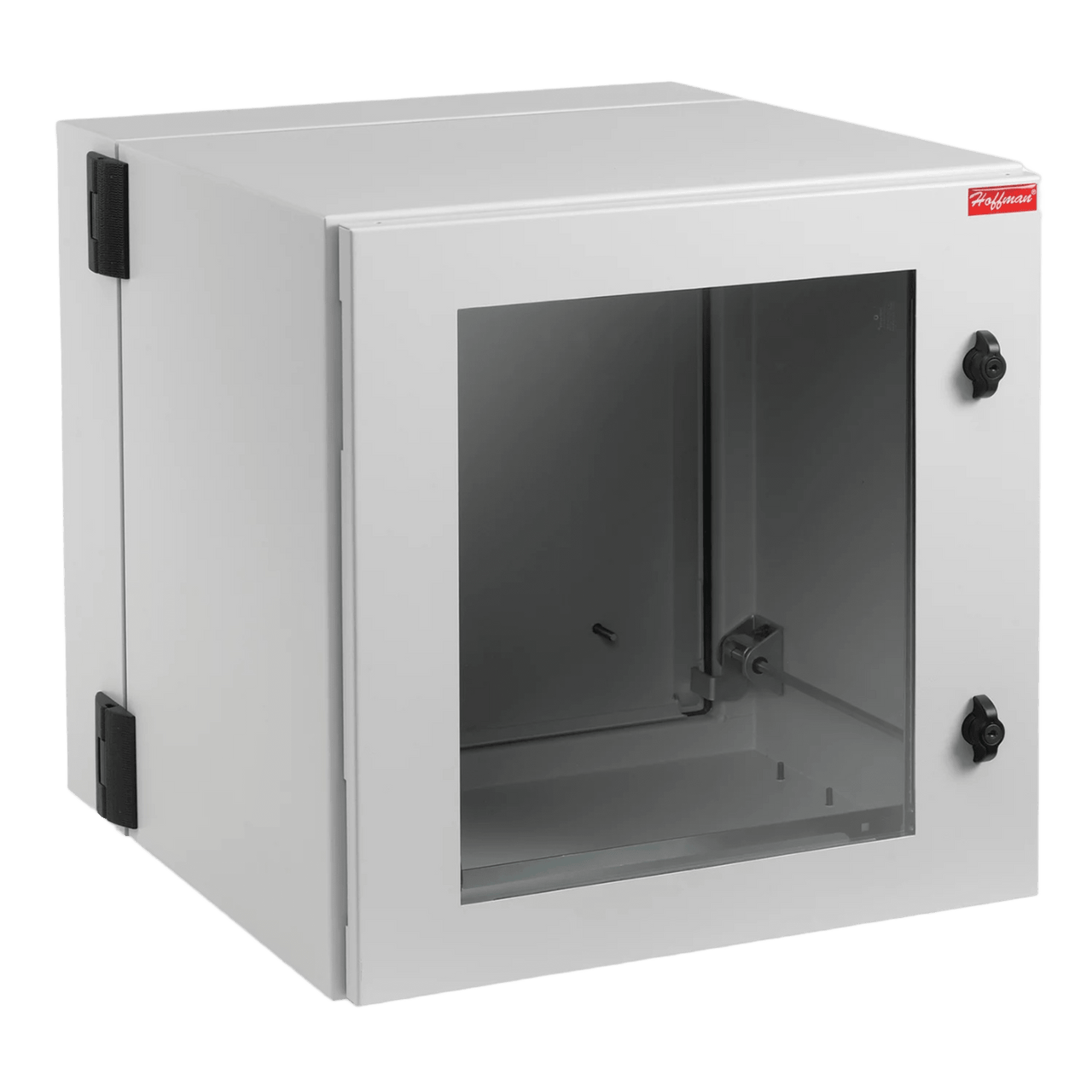 PTHW242424G2 Gabinete Industrial ProTek de Puerta con Ventana, Protección NEMA Tipo 4/12/4X; IP55; IK10, Abatible, Fabricado en Acero, 12 UR, Color Gris Claro