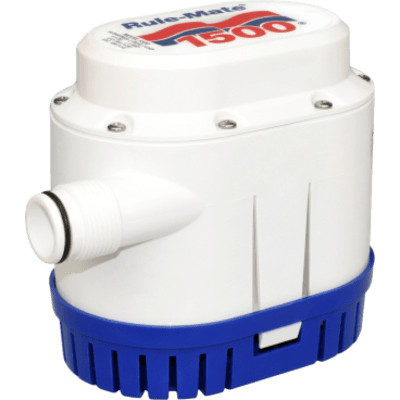 Bomba de Achique Automática / 1500 GPH / 12V CC / Interruptor Integrado / Plásticos ABS / Marítima