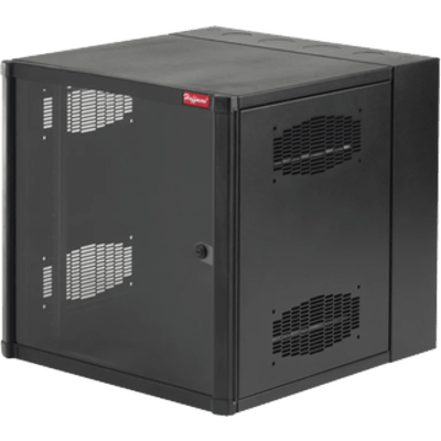 Gabinete AccessPlus de 8 UR Montaje en Pared de 19in / Doble Bisagra / Puerta con Ventana de Seguridad / 425 mm (16.7 in) x 620 mm (24.4 in) x 638 mm (25.1 in) / Color Negro