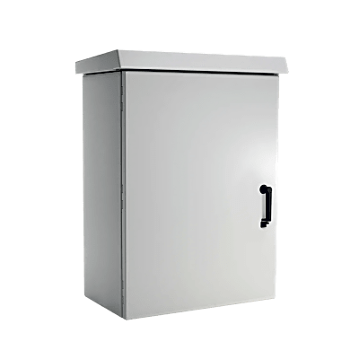 Gabinete Para Exterior OSP ComLine de 18 UR, 700 mm de Ancho, 600 mm de Profundidad De Aluminio, Color Gris Claro Con Protección NEMA 4/12/4X/3/3R; IP66