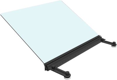 Deflector Superior Vertical para Rack Express, 10.90 x 23.60 x 22.50 pulgadas, Negro, Policarbonato PVC, Montaje Magnético, Configuración Pasillo Frío/Caliente, Paneles Transparentes