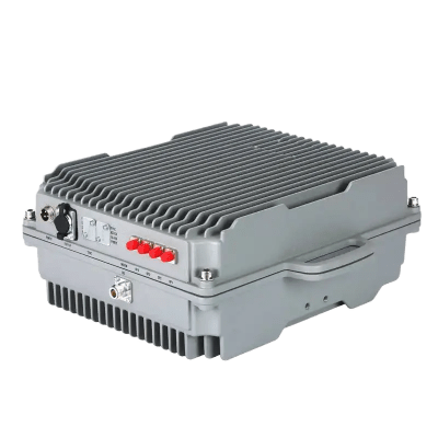 Amplificador de Señal Celular / Unidad Principal con Puerto Óptico / Bandas 25, 66 y 7 Completas / 27 dBm Potencia Salida / IP65 Exterior / Monitoreo RJ45