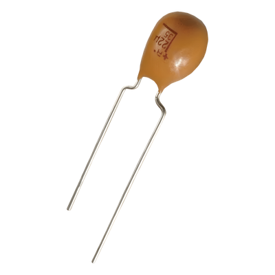 Capacitor de Tantalio de 2.2uF , Emplomado sólido de 25V