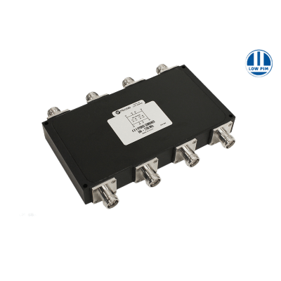 Combinador Híbrido 4x4 Wideband / 617-2700 MHz / 150W por Entrada / Aislamiento 23 dB / Bajo PIM -161 dBc / IP68 Exterior / Conectores 4.3-10